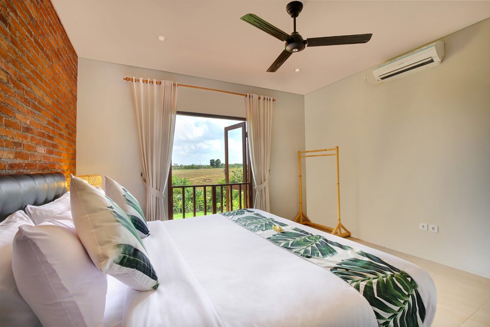 Villa Subak bedroom with ac and fans to keep you comfort