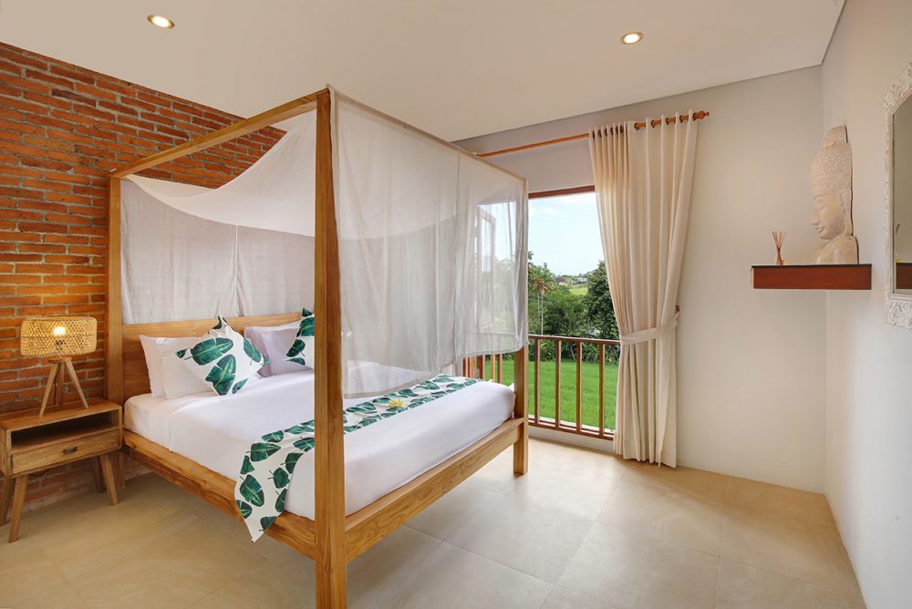 Villa Subak another bedroom with double bed and a beautiful layout