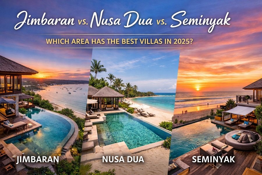 Jimbaran vs Nusa Dua vs Seminyak: Best Bali Villas in 2026